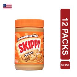 Skippy Creamy Roasted Honey Nut Peanut Butter 12 x (16.03oz/462g)