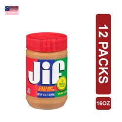 Jif Creamy Peanut Butter 12 x (16oz/454g)