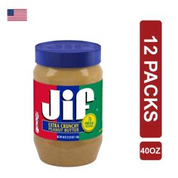 Jif Extra Crunchy Peanut Butter 12 x (40oz/1133g)