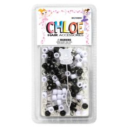 CHLOE BEAD RND 200 BK/WH/C200PC 24/box