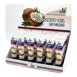 J2 C/LIP GLOSS COCONUT OIL 24PCS/pk