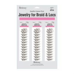 BR JEWELRY BRAIDS&LOCS SILVE 36PK