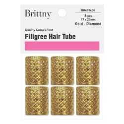 BR H/A FILIGREE TUBE DIAMOND 12pk GOLD