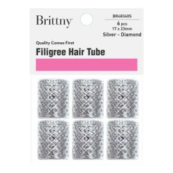 BR H/A FILIGREE TUBE DIAMOND 12pk SILVER