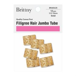 BR H/A FILIGREE TUBE JUMBO 12pk GOLD