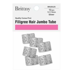 BR H/A FILIGREE TUBE JUMBO 12pk SILVER