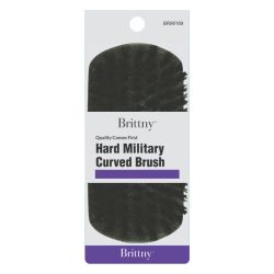 BR BRUSH SOFT CURVED MILITARY BLACK 12/pk