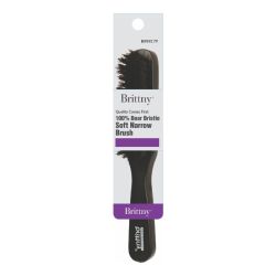 BR BRUSH SOFT NARROW 100% BOAR DARK WOOD 12/pk