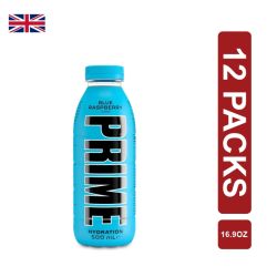 Prime Hydration Blue Raspberry UK 12 x (16.9oz/500ml) EU Compliance
