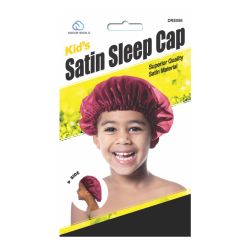 DREAM KID-SLEEP CAP SATIN 12/pkBLACK