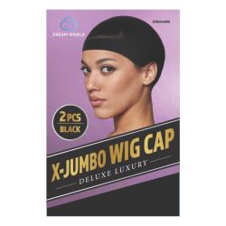 DREAM W-WIG CAP 2PCS X-JUMBOBLACK 12/pk