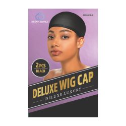 DREAM W-WIG CAP 2PCSBLACK 12/pk