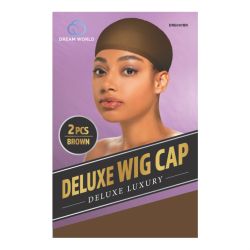 DREAM W-WIG CAP 2PCSBROWN 12/pk