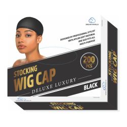 DREAM W-WIG CAP 200/BX [BULK]BLACK