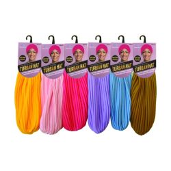 DREAM W-TURBAN HAT LIGHT COLORASST 12/pk