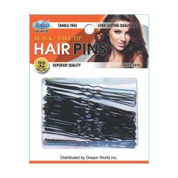 DREAM HAIRPIN 32CT 3"BLACK 12pk