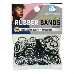 DREAM RUBBER BANDS 300CT 12/pk BK & WH