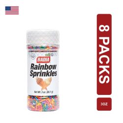 Badia Rainbow Sprinkles 8 x (85g/3oz)