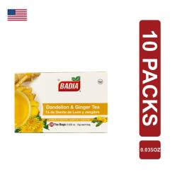 Badia Dandelion & Ginger Tea 25 Bags 10 x (1g/0.035oz)