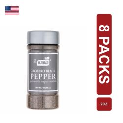 Badia Ground Black Pepper 8 x (56.7g /2oz)