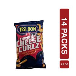 Tesi Bon Crunchy Cheese Curlz 14 x (3.53oz/100g)