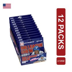 Big League Chew-Shredded Blue Rasberry Bubble Gum 12 x (2.12oz/60g)