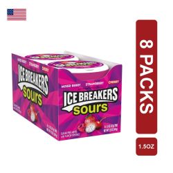 Ice Breakers Assorted Sour Berry 8 x (1.5oz/42g)