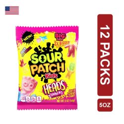 Sour Patch Kids Big Heads Soft & Chewy Candy 12 x (5oz/141g)